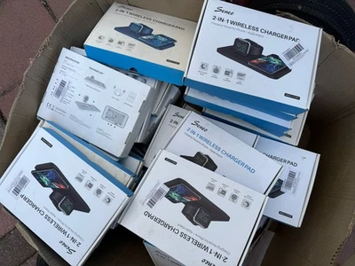 Lote de 45 - Base de Carga Inalámbrica Doble Seneo 2 en 1 para iPhone iWatch Foto 1 de 3