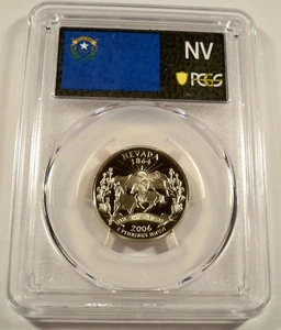 2006-S 25c CLAD PCGS PR70DCAM NEVADA QUARTER PROOF DEEP CAMEO FLAG PR 70 DC - Picture 1 of 4