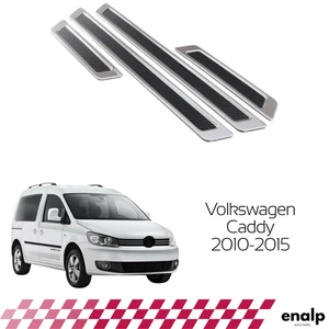 Chrome Door Sill Scuff Plate Guard Trim 4 Pcs for VW Caddy 2010-2015 Stainless - Picture 1 of 6