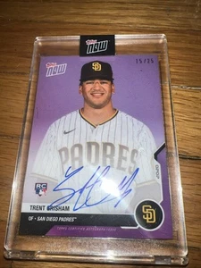 Trent Grisham Topps Now 2020 Autograph Auto RC Rookie 15/25 - Picture 1 of 4