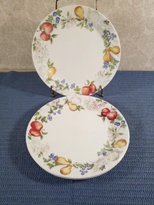 Corelle CHUTNEY Swirl Fruit Pattern 4 Pcs DINNER 10.25" PLATES - Picture 1 of 4