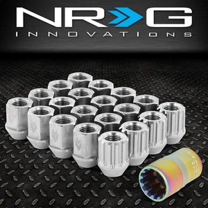 NRG INNOVATIONS LN-T200SL-21 M12X1.5 16PC 27MM OPEN-END LUG NUT + 4X LOCK + KEY - Picture 1 of 5