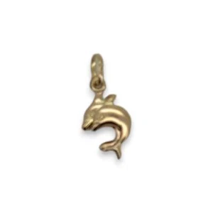 Dolphin Pendant - 14K Yellow Gold - Picture 1 of 2