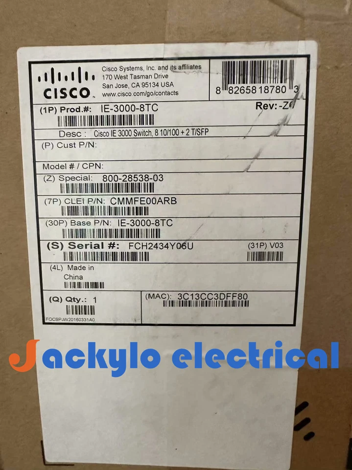 1PC New Cisco IE-3000-8TC With 1 Year Warranty Fast Shipping with warranty - Image 1 of 4
