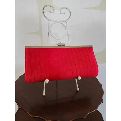 Bolso de mano rojo satinado  Foto 1 de 4