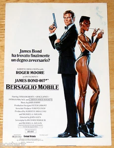 Prospekt Film 007 ZIEL MOBILE - A VIEW TO A KILL Roger Moore Gr. Jones 1985 - Bild 1 von 3