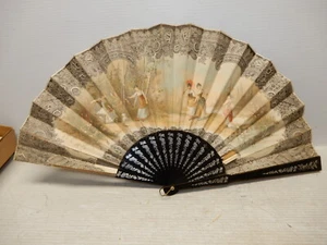 ANTIQUE FRENCH HAND FAN - Picture 1 of 7