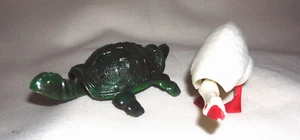 2 juguetes de celuloide con cabeza de bobina de colección - tortuga Breba y ganso, hechos en Alemania - Imagen 1 de 8