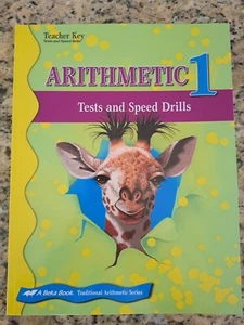 Abeka Arithmetic 1 Teacher Key Tests Speed Drills 1st grade math homeschool - Picture 1 of 2