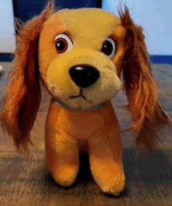 Juguete de peluche vintage Walt Disney Productions dama y vagabundo 7" hecho en Corea con etiqueta - Imagen 1 de 4