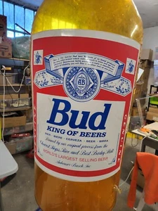 NO JEFF KOONS Inflatable Vintage toy GIANT ADVERTISEMENT BIG BOTTLE BUDWEISER. - Picture 1 of 14