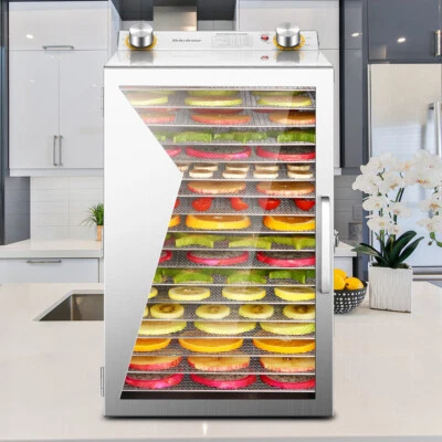 12h Setting 18 Trays Food Dehydrator Machine 304 Stainless Steel Commercial - Image 1 of 4