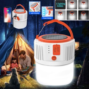 5 modos 100W Lampara Linterna Portátil Solar 4800mah USB Recargable LED De Patio