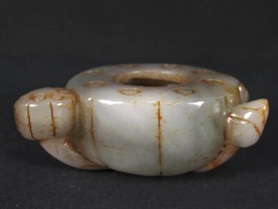 Lavadora de cepillo china de jade nefrita hetiana tallada en raíz de loto Foto 1 de 4