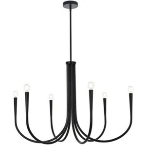 Chandelier Ceiling Light Fixture Black For Bedroom Foyer Living Dining Room 36" - Picture 1 of 9