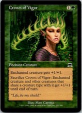 Crown Of Vigor Magic The Gathering Onslaught Card Light Play X1