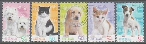 Australia 2004 Cats and Dogs Fine used set 5 sheet stamps to $1 Russell Terrier - Picture 1 of 1