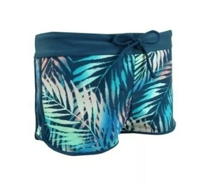 NEW Go Gossip Women's Palm Leaf Swim Short w Drawstring, XL - Picture 1 of 2