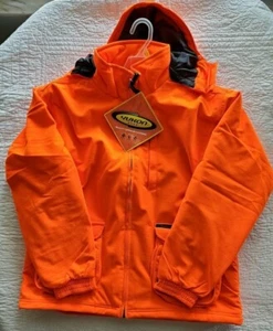 New Men's Yukon Gear Blaze Orange Waterproof Insulated Hooded Jacket Size M L - Picture 1 of 16