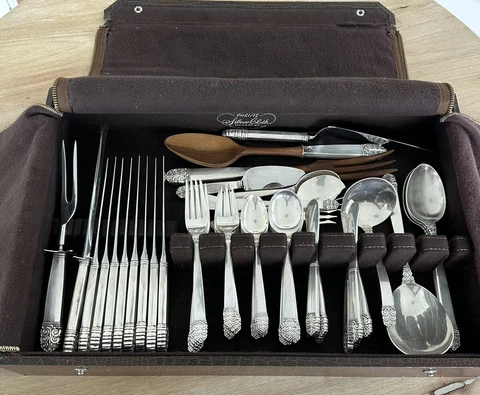 Northern Lights by International Sterling Silver Flatware Set 65 Pieces Serves 8 Cover