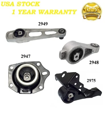4PCS MOTOR & TRANS MOUNT FIT 2000-2003 Dodge Neon 2.0L - Auto Trans - Image 1 of 4