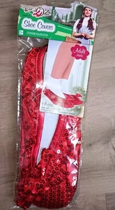 Wizard Of Oz Dorothy Ruby Slippers Shoe Covers Halloween Adult One Size New - Picture 1 of 2