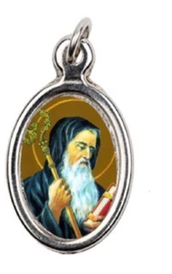 Petite médaille ovale en résine Saint Benoit 1,5 cm - Imagen 1 de 1