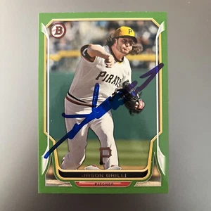 JASON GRILLI 2014 BOWMAN GREEN AUTOGRAPHED SIGNED AUTO BASEBALL CARD - Picture 1 of 1