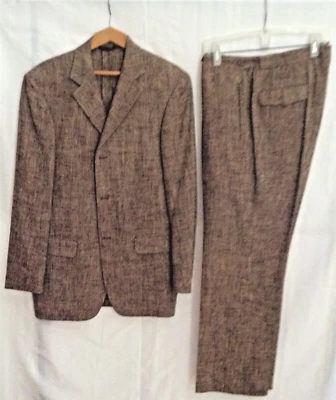DE COLECCIÓN JOHN VARVATOS -TRAJE-2 PIEZAS-MARRÓN-HECHO EN ITALIA-VENTA DE MUESTRA DE NYC Foto 1 de 4