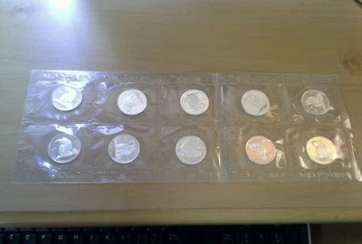 Sheet of Ten 2006 Canada 1/2 Oz Silver Timberwolf Coins - Image 1 of 4