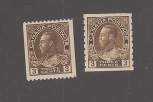 CANADA # 123-124 MNH KGV COILS CAT VALUE $380 - Picture 1 of 1