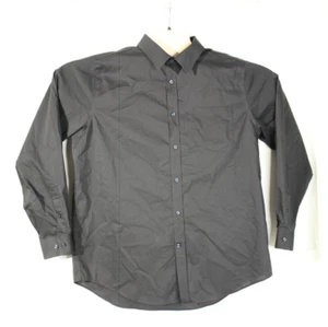 George Dress Shirt Black Long Sleeve Button Down Cotton Blend SZ XL 46-48 - Picture 1 of 8