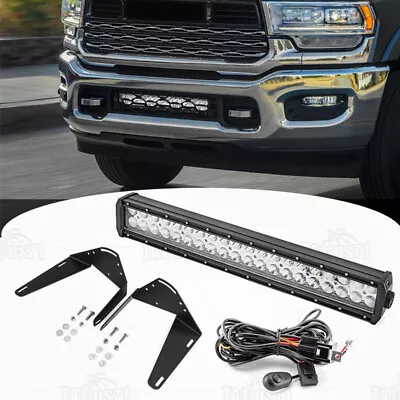 22'' LED Light Bar + Bumper Grille Mounts +Wire for Ram 2500/3500 2019-2024 - Image 1 of 4