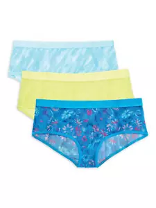 NEW 3-Pack No Boundaries Junior’s Banded Sheer Mesh Hipster Panty XS 1 - Picture 1 of 8