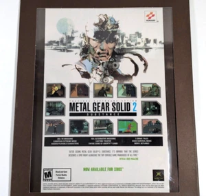Metal Gear Solid 2 Substance Vintage Ad 2002 Laminated Framed Display Wall Hang - Picture 1 of 8