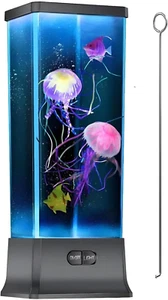 Electric Jellyfish Tank Table Lamp with Color Changing Light Gift (Black) - Picture 1 of 11