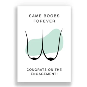 FUNNY ENGAGEMENT CARD | RUDE ENGAGEMENT CARD - Picture 1 of 3