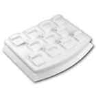 White Leatherette Jewelry Earring Display Holder Set - Holds 11 Pairs
