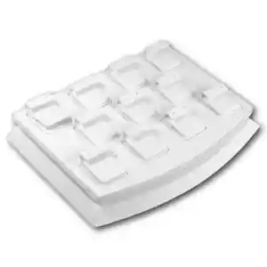 White Leatherette Jewelry Earring Display Holder Set - Holds 11 Pairs - Picture 1 of 1