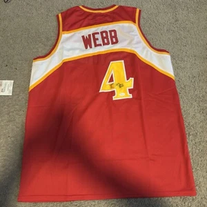 SPUD WEBB Dunk Champion Signed Autographed Auto Atlanta Hawks Jersey JSA Wit COA - Picture 1 of 9