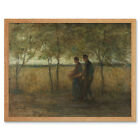 Jozef Israels Turning Homewards Couple Field Painting Art Print Framed 12x16