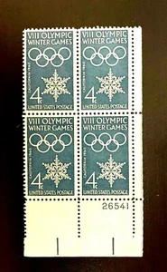 US SC #1146 1960 WINTER OLYMPICS Plate block $2.79 Free shipping - Picture 1 of 2