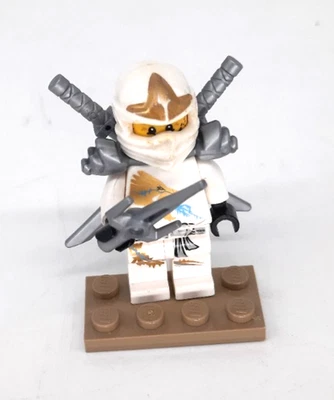 Lego Ninjago Zane ZX njo0018, w/Armor & 2-Swords & SAI Dagger 2171 Minifigure - Image 1 of 4