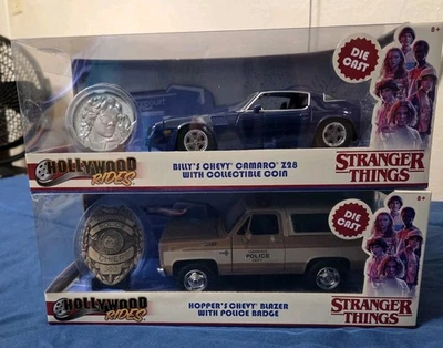 Stranger Things масштаб 1/24 Jada Hollywood Rides лот из 2 блейзеров Hoppers и... - Изображение 1 из 4