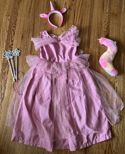Unicorn Costume: Dress, Headband, Rainbow Tail, Wands. Cosplay Halloween. - Picture 1 of 6