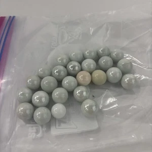 Marbles Lot Of 26 Solid White Opaque / Off-White / Cream / Collector / Kids - Picture 1 of 2