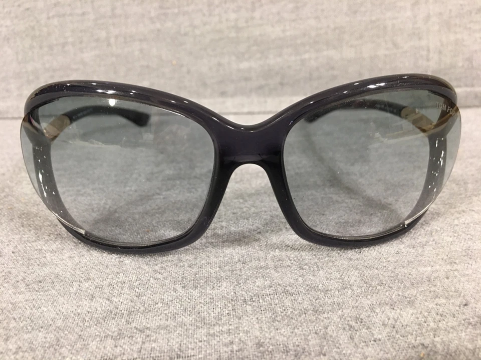 Tom Ford Sunglasses Jennifer TF8 B5 Shiny Blue Butterfly w/ Gradient Blue Lenses - Image 1 of 4