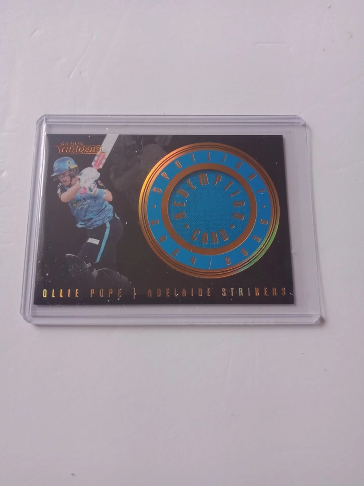 2025/26 TRADERS LUXE CRICKET OLLIE POPE SPOTLIGHT GOLD REDEMPTION #63/70 - image 1 of 2