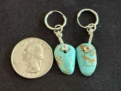 Pendientes artesanales turquesa  Foto 1 de 3