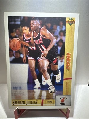 1991-92 Upper Deck #122 Sherman Douglas Miami Heat Basketball Card Tc2 - Image 1 of 2